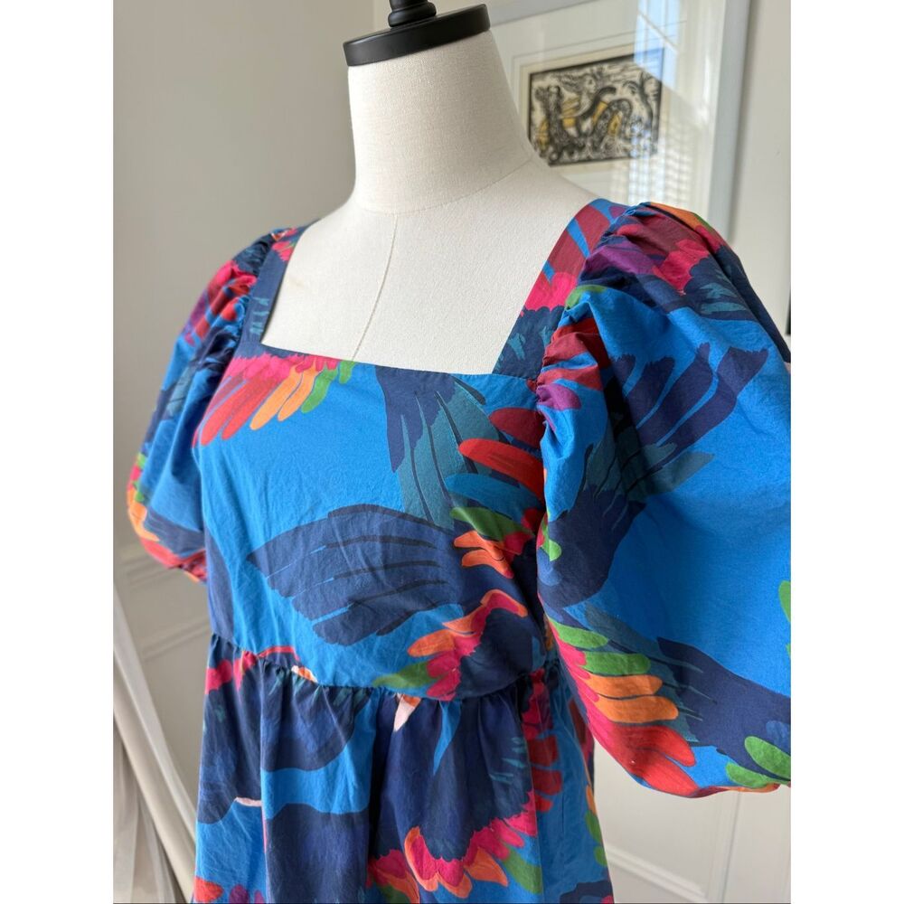 Farm Rio Rainbow Macaw Mini Dress $198 M - Picture 6 of 13